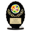 6-3/8" Black Free Standing Oval Award Trophy