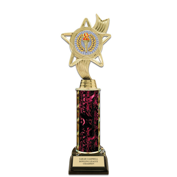 11" Custom Black Base Award Insert Top Trophy
