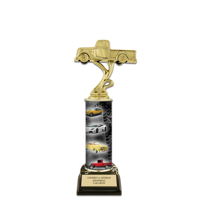 11" Custom Column Trophy with Black Base