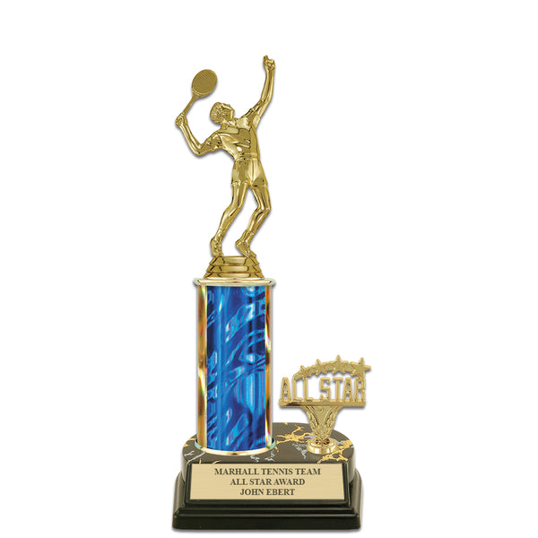 10" Black Base Award Trophy With Trim