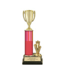 12" Custom Column Trophy with Trim and Black Base - Hodges Badge Company, Inc.