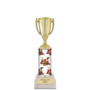 10" Custom Column Trophy with White Base