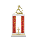 15" Custom White Finished Award Trophy With Trim
