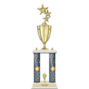 22" White Finished Award Trophy With Loving Cup And Trim