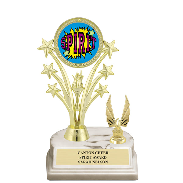 5-1/2" Custom White Base Award Trophy With Insert Top & Trim