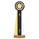 Barnes 3 Rosette Award Ribbon, 8" Top