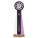 Barnes 3 Rosette Award Ribbon, 8" Top