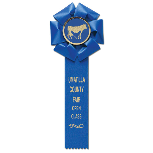 Beauty 1 Rosette Award Ribbon, 4-1/2" Top