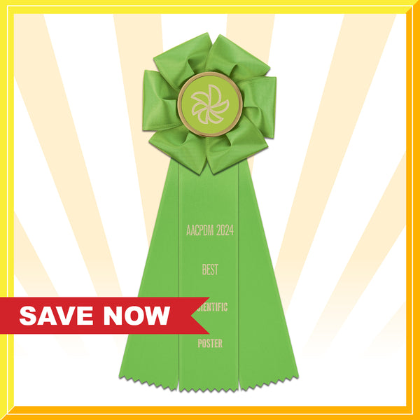 Beauty 3 Rosette Award Ribbon 4-1/2" Top - 15% OFF - SALE