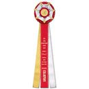 Berkshire 3 Rosette Award Ribbon, 6-1/2" Top