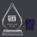 8-3/4" Custom Engraved Crystal Diamond with Attached Base