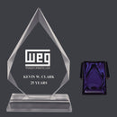 8-3/4" Custom Engraved Crystal Diamond with Attached Base