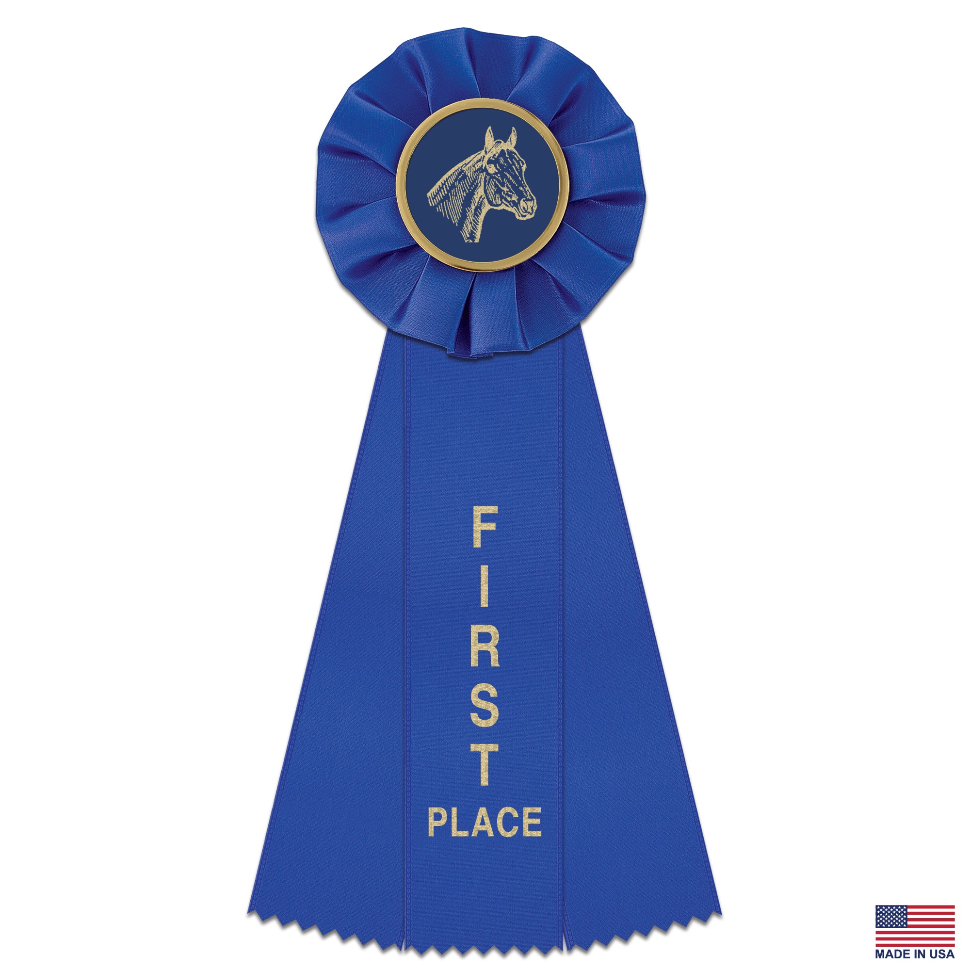 Stock Single Equestrian Empire Rosette Award Ribbon