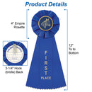 Stock Single Equestrian Empire Rosette Award Ribbon