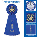 Stock Paw Print Rosette Award Ribbon