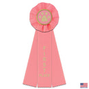 Stock Alternative Paw Print Rosette Award Ribbon