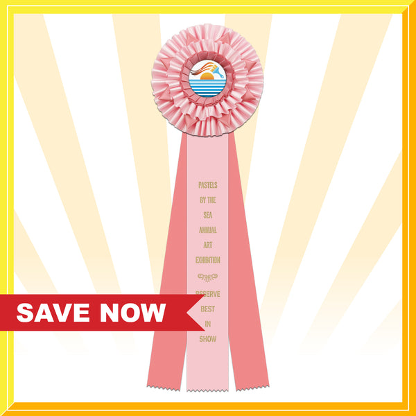Cadmore 3 Rosette Award Ribbon, 6-1/2" Top - 15% OFF - SALE