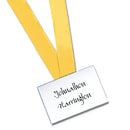 1 X 32" Custom Neck Ribbon with Attached Name Badge Holder.