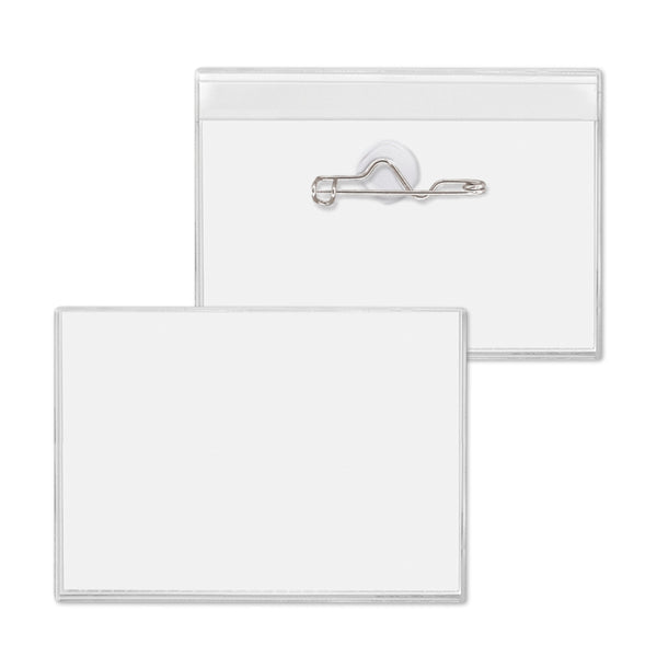 3-1/2" x 2-1/4" Convention Cardholder With Safety Pin