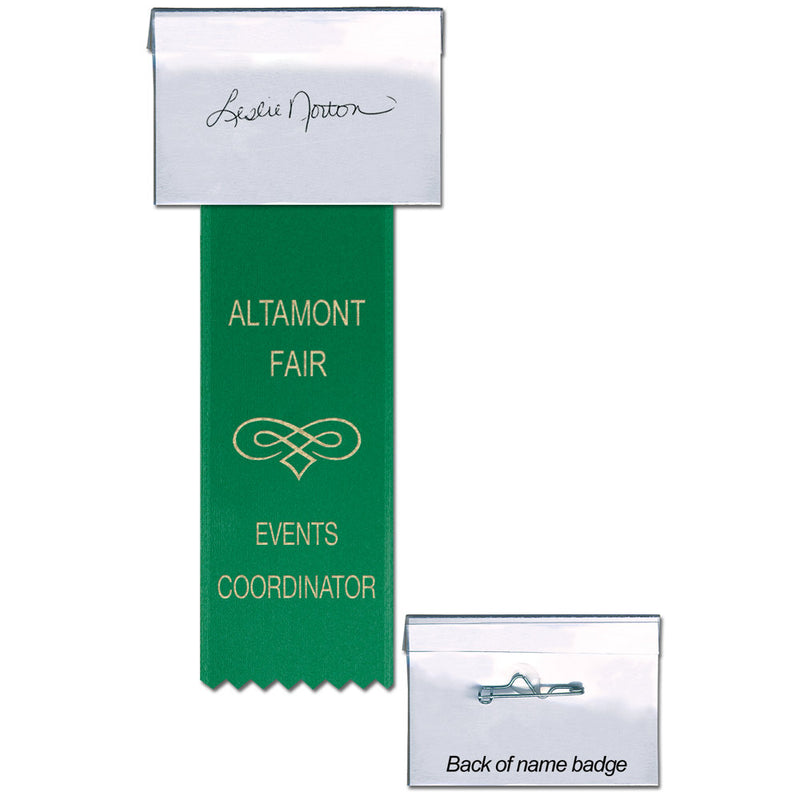 3-1/2" x 2-1/4" ID Cardholder With Printed Ribbon