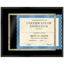 15" x 12" Black Certificate Plaque With Holographic Inlay