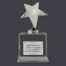 8" Silver Star Optical Crystal Desk Trophy