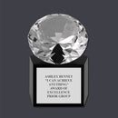 6" Optical Crystal Diamond w/ Attached Black Optical Crystal Base