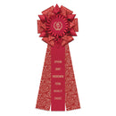 Deluxe Bath 3 Rosette Award Ribbon, 6" Top