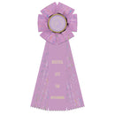 Deluxe Beauty 3 Rosette Award Ribbon 4-1/2" Top