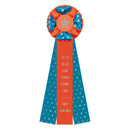 Deluxe Iverson 3 Rosette Award Ribbon, 4-1/2" Top