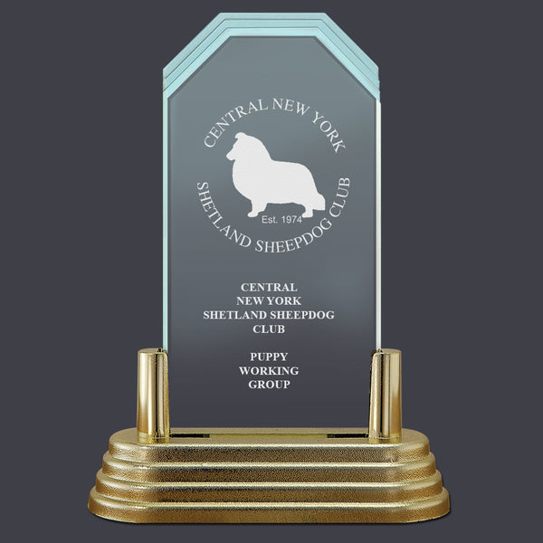 Pop-In<sup>TM</sup> Jade Acrylic Award Trophy w/ Pedestal Base