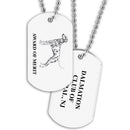 1-1/8" x 2" Custom Dog Tag With Print on Front and Back