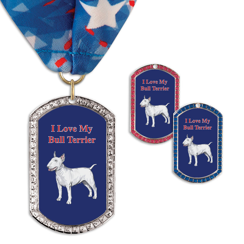 1-3/8" x 2-1/4" Custom GGM Tag Award Medal With Millennium Neck Ribbon