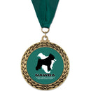 2-5/8" Custom GFL Award Medal With Grosgrain Neck Ribbon