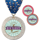 2-3/4” Custom GGM Award Medal With Millennium Neck Ribbon