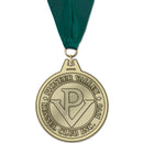 2-1/2" HS Custom Award Medal With Grosgrain Neck Ribbon