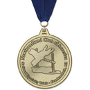 3" HH Custom Award Medal With Grosgrain Neck Ribbon