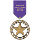 2-3/4" Stock RS Award Medal With Custom Satin Drape