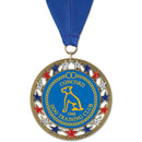 2-3/4" Custom RSG Award Medal With Grosgrain Neck Ribbon