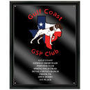 12" x 15" Custom Full Color Black Plaque With Acrylic Overlay