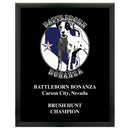 8" x 10" Custom Black Plaque With Full Color Imprint