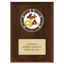 5" x 7" Custom RSG Award Medal Plaque - Cherry Finish