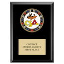5" x 7" Custom RSG Award Medal Plaque - Black Finish