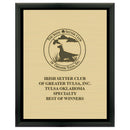 5" x 7"  Award Plaque - Black w/ Engraved Plate