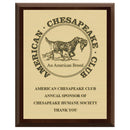 8" x 10" Cherry Plaque With Engraved Plate