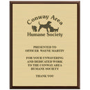 12" x 15" Custom Cherry Plaque With Engraved Plate