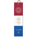 2-1/2" x 12" Custom 3 Layered Pinked Top Award Ribbon