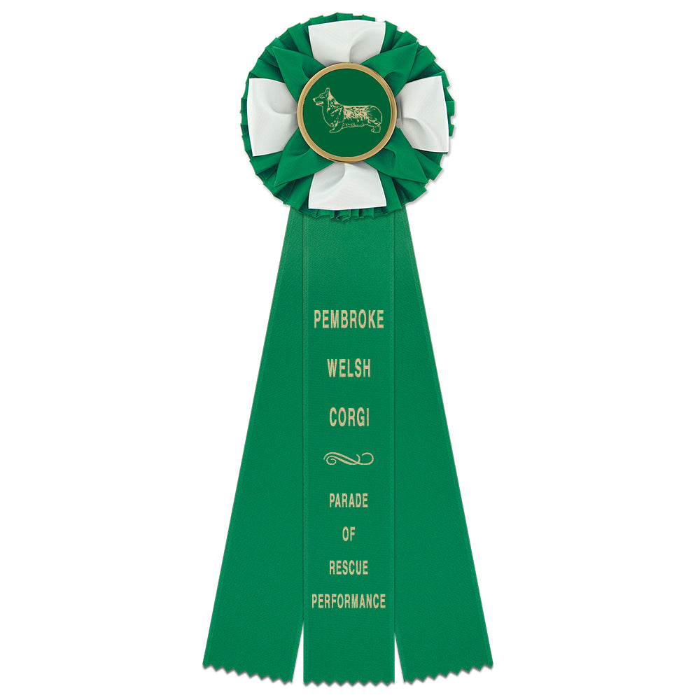 Iverson 3 Rosette Award Ribbon, 4-1/2