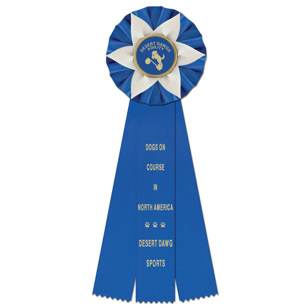 Ewell 3 Rosette Award Ribbon, 4-1/2
