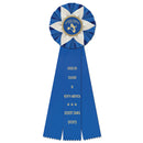 Ewell 3 Rosette Award Ribbon, 4-1/2" Top - Hodges Badge Company, Inc.
